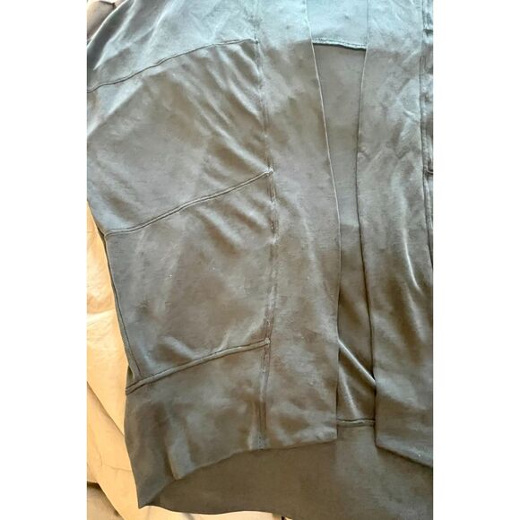 Athleta Dark Gray Black Cocoon Warp Open Front Cardigan Poncho Medium - Picture 6 of 10